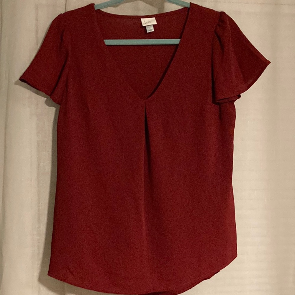Red dress blouse, a new day, size small